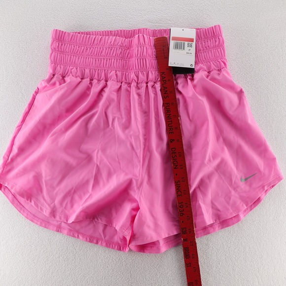 Nike Dri Fit Womens Running Training Shorts Loose Fit Pink Size L - Picture 7 of 9